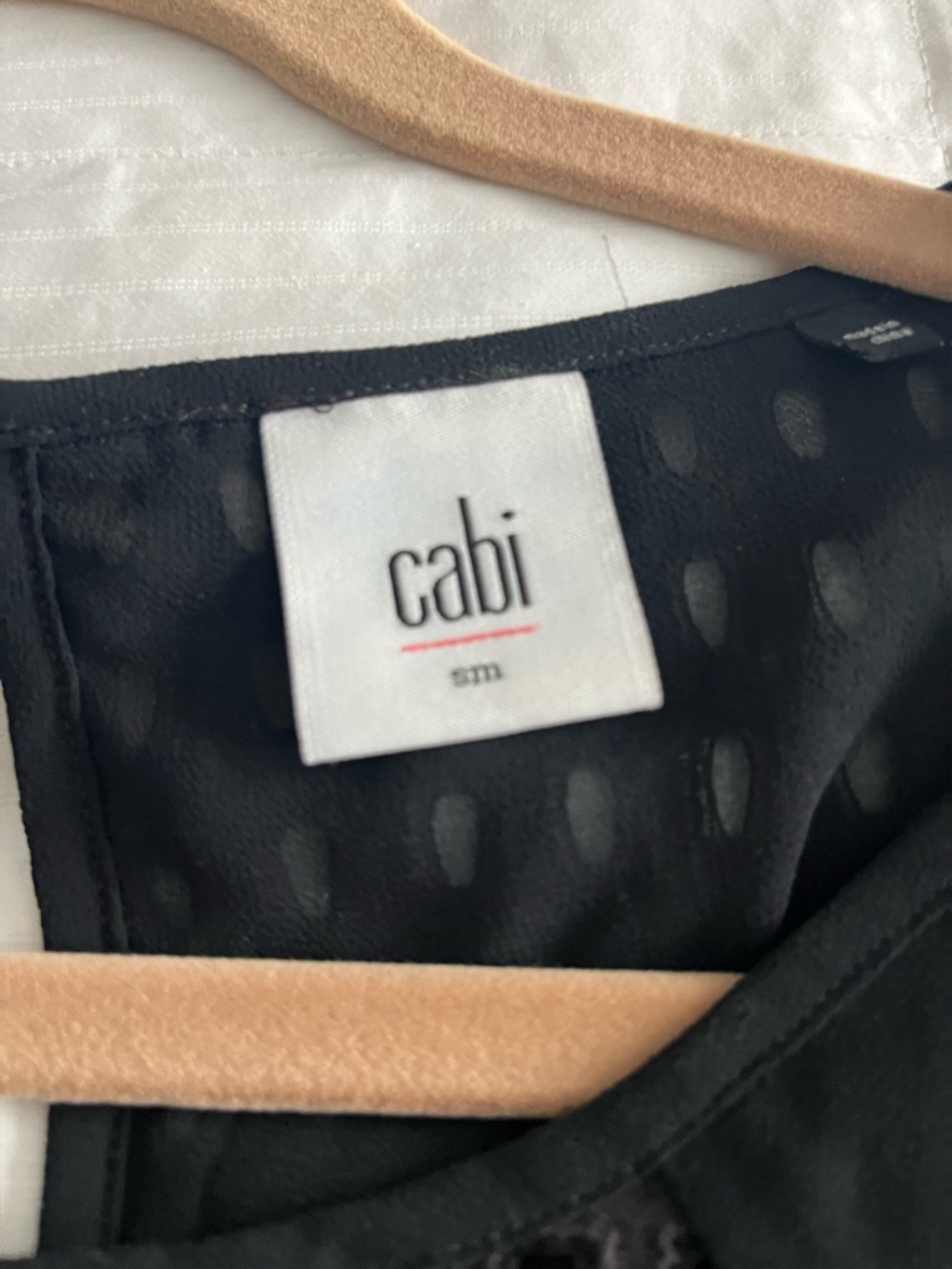 CAbi Black & Taupe Zebra Print Sleeveless Top with Mesh Yoke - Picture 3 of 4